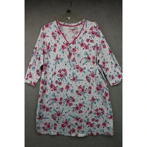 Kim Rogers 3/4 Sleeve Pajama Gown-Size XL-Floral